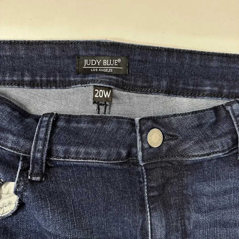 Judy Blue‎ Jeans Womens 20W High Rise Stretch Ankle Slim Fit Denim Pants